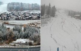 Популярные украинские курорты засыпало снегом