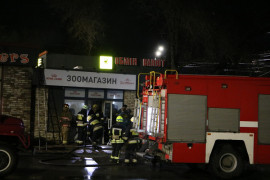 В Днепре горел зоомагазин В Днепре горел зоомагазин