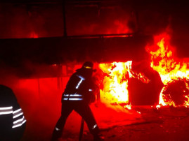 На Днепропетровщине сгорел пассажирский автобус