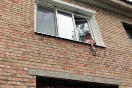 В Каменском районе спасатели сняли девочку с подоконника В Каменском районе спасатели сняли девочку с подоконника