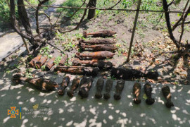 В Кривом Роге на территории частного дома нашли  20 боеприпасов