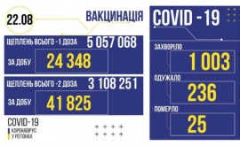 За минувшие сутки коронавирус в Украине выявили у 1 003 человек За минувшие сутки коронавирус в Украине выявили у 1 003 человек