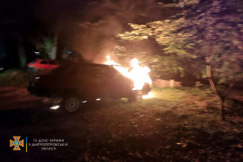В Каменском загорелся ВАЗ В Каменском загорелся ВАЗ