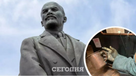 В Днепре из памятника Ленину сделали писсуар (фото)