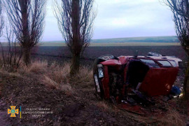 Под Каменским автомобиль съехал с дороги и перевернулся: погиб мужчина Под Каменским автомобиль съехал с дороги и перевернулся: погиб мужчина