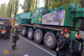 ДТП в Павлограде: столкнулись грузовик и автокран